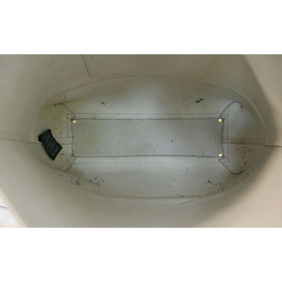 LRG RLL RALPH LAUREN IVORY EQUESTRIAN GENUINE LEATHER TOTE HANDBAG SHOULDER BAG - Picture 9 of 10